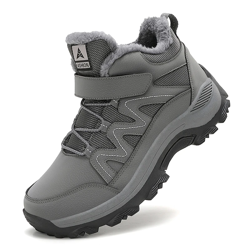 

Зимние зимние ботинки, женские плюшевые уличные теплые ботинки с высоким берцем, повседневная мужская обувь, амортизирующая нескользящая удобная походная обувь для мужчин
