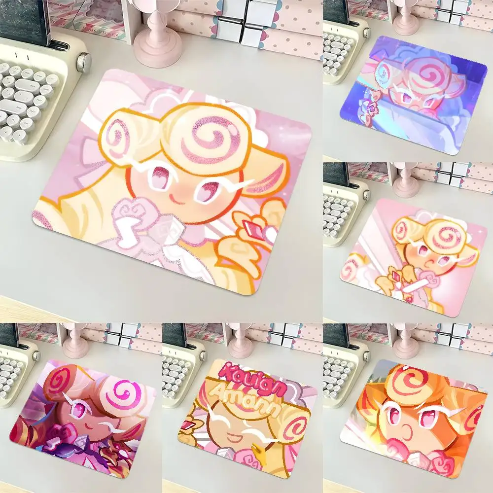1pc Game Peripheral Kouign-Amann Cookie Small Mousepad Keyboard Pad Laptop Cushion Non-slip Deskpad