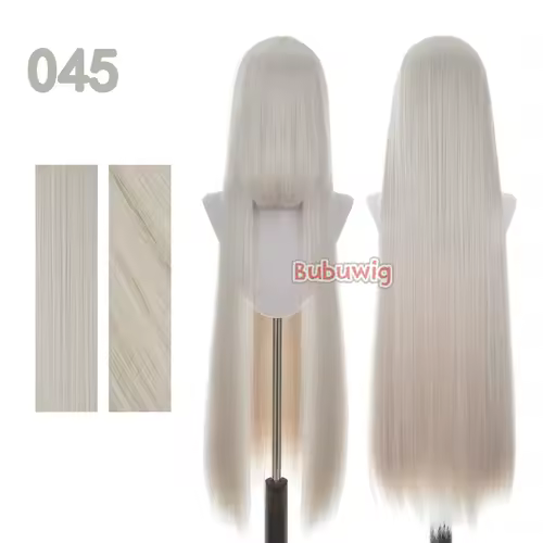 Bubuwig Synthetic Hair 100cm Long Straight Pure Color Cosplay Wigs Over 100 Colors Black White Red Blue Brown Wig Heat Resistant - Image 11