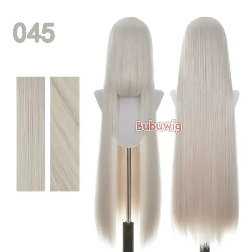 Bubuwig Synthetic Hair 100cm Long Straight Pure Color Cosplay Wigs Over 100 Colors Black White Red Blue Brown Wig Heat Resistant - Image 11