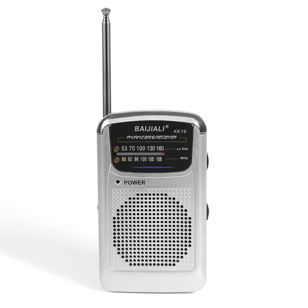 KK19 Портативное AM FM-радио с батарейным питанием, лучший прием, легкая регулировка, компактная радиосвязь, плеер с телескопической антенной