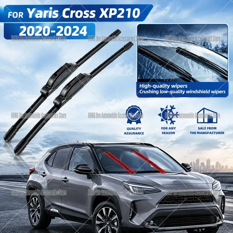 For Toyota Yaris Cross XP210 2020-2024 Front Rear Windshield Wiper Blades LHD Hybrid XLS 24 16 12 Inch Auto Accessories