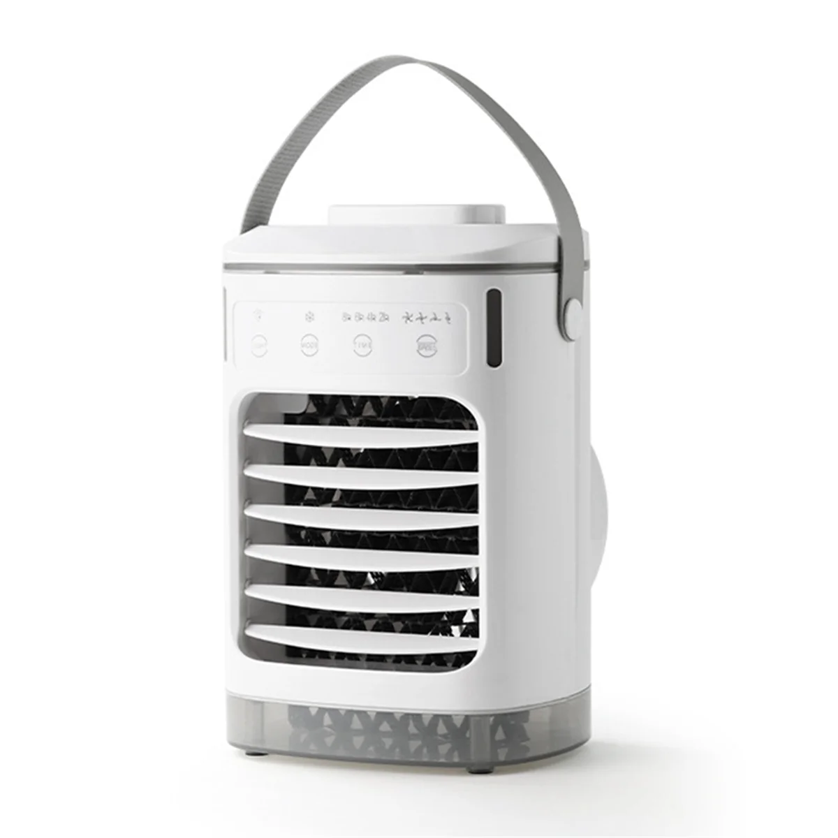 

A04V Portable Air Conditioner Evaporative Air Cooler with 4 Speeds 7 Color Light Refrigeration Desktop Fan for Bedroom Office