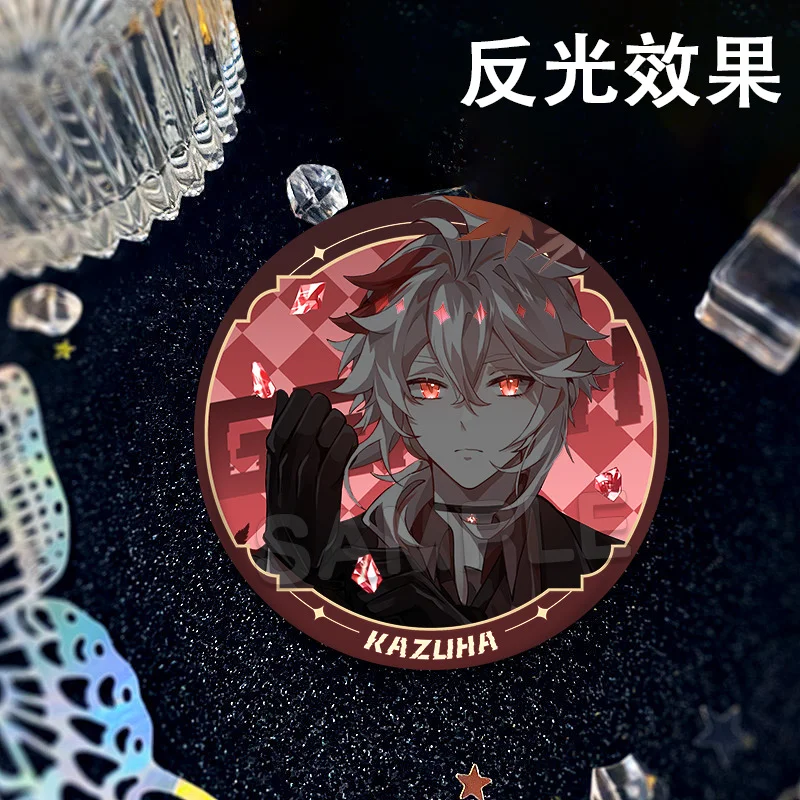1PC Anime Game Genshin Tighnari Wanderer Reflective Badges Brooches Backpack Clothes Scarves Pins Decorations Beautiful Gifts