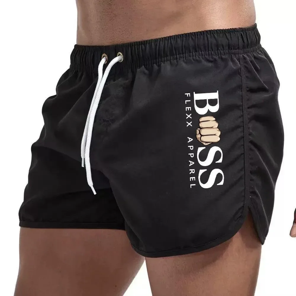 Homens Surf Voleibol Drawstring Boxers, Shorts Maiô Respirável, Sexy Swim Trunks, Low-Rise Casual Board Shorts, Verão, S-3XL