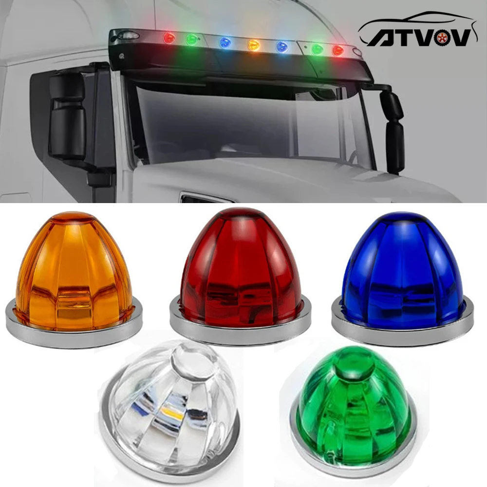 

ATVOV 2x 12V 24V Светодиодные арбузные фонари Светодиодный боковой габаритный указатель поворота Предупреждающая лампа Грузовик Прицеп Автобус Грузовой фургон