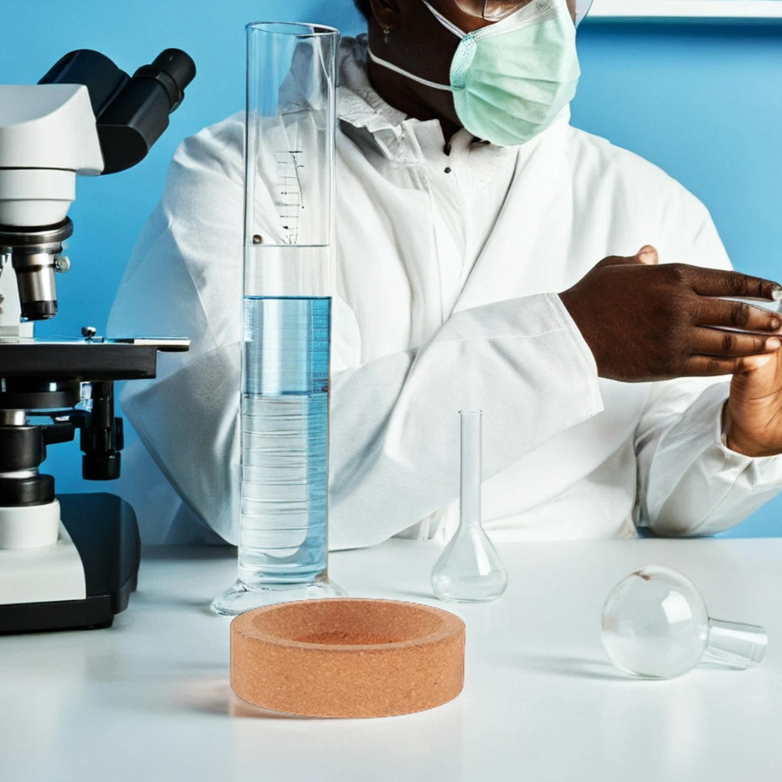 

Cork Flask Holder Support Stand for Round Bottom Base Lab Equipment Outer Diameter