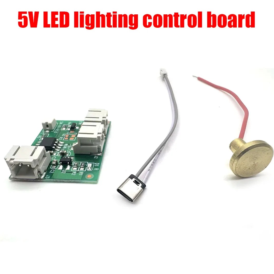 3.7V Light Source LED Light Panel Dimming Controller Remote Control Dual Color Change With ON/OFF Touch Switch Charge Type-c