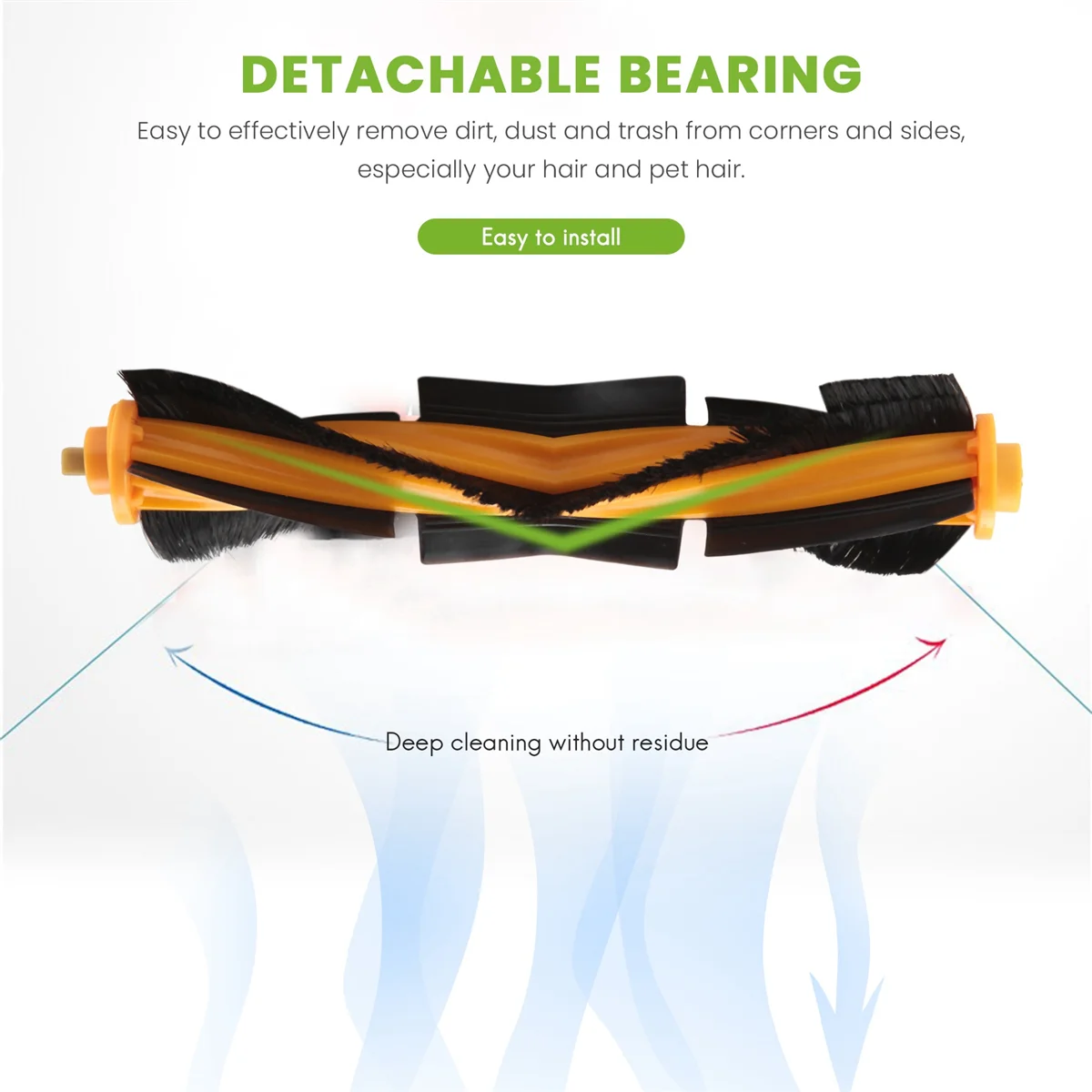 Kit d'accessoires A02V-Replacement adapté pour Yeedi Vac/Vac Max/Vac Station Robot aspirateur, brosse principale filtre brosses latérales