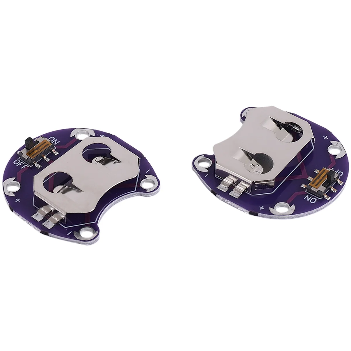 2 X tempat baterai sel koin untuk CR2032-dengan saklar (2 buah)