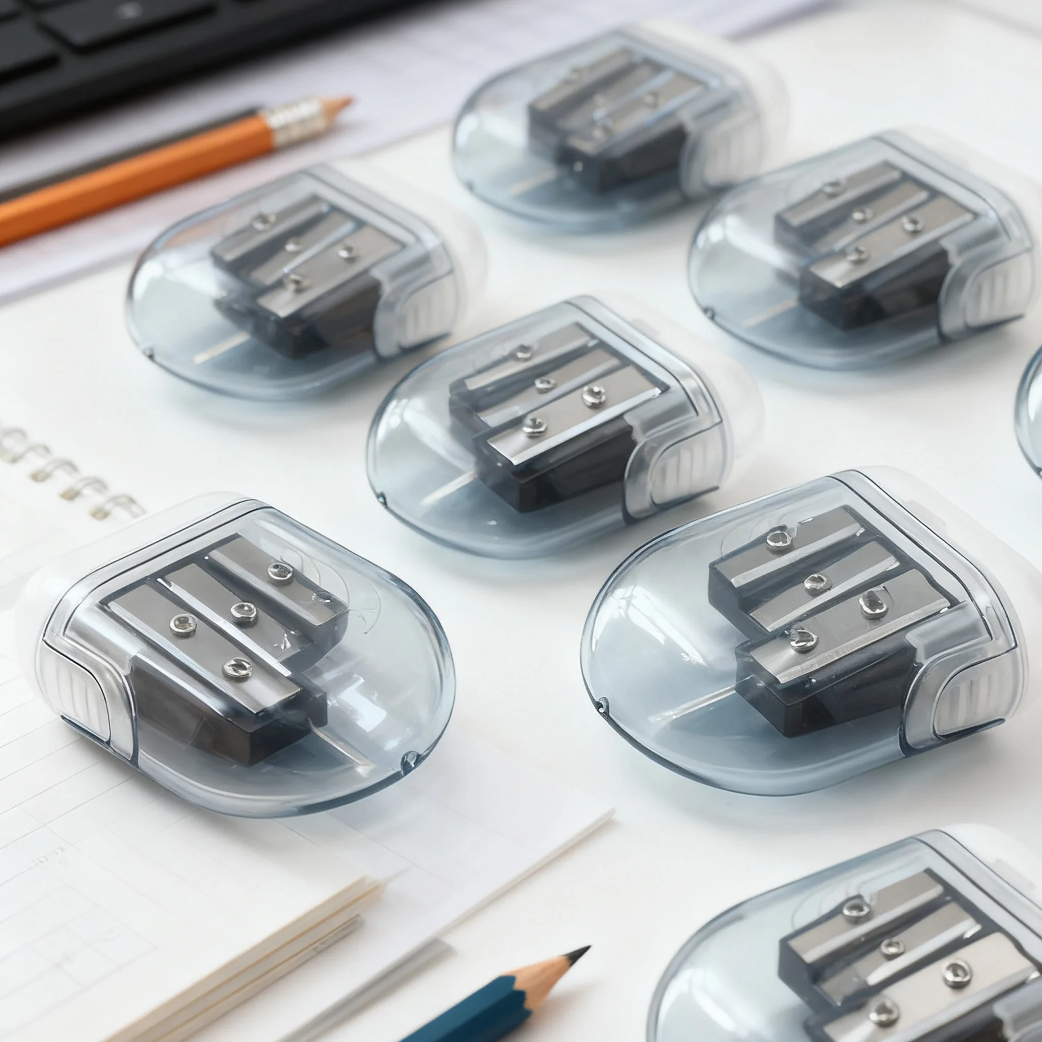 

Large Size 3 Hole Pencil Sharpener the Blister Packagin Simple Color Scheme Can be Used in Scenarios Such As School Offices