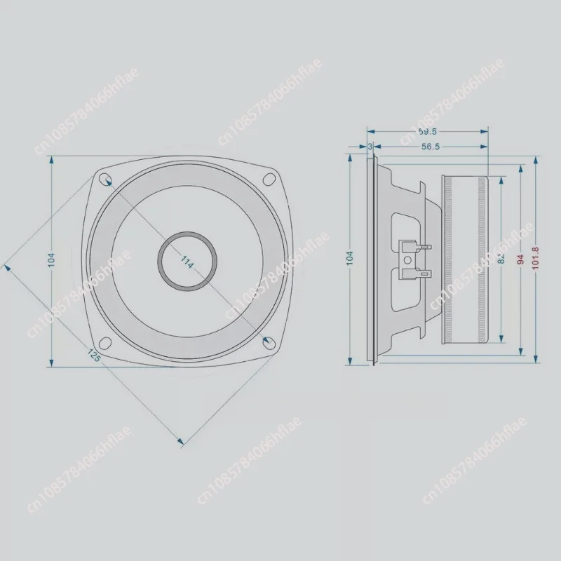 Desktop H‑Fi Full Frequency Loudspeaker CRYSTAL‑4, 4 Inch Home Audio Speaker Replacement Unit