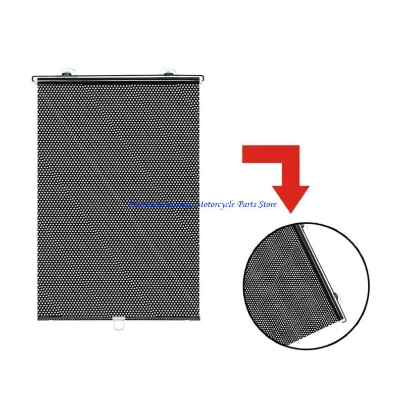 H7BD Retractable Car Roller Shade Sun Visor Sunshade Curtain Car Side Window Cover