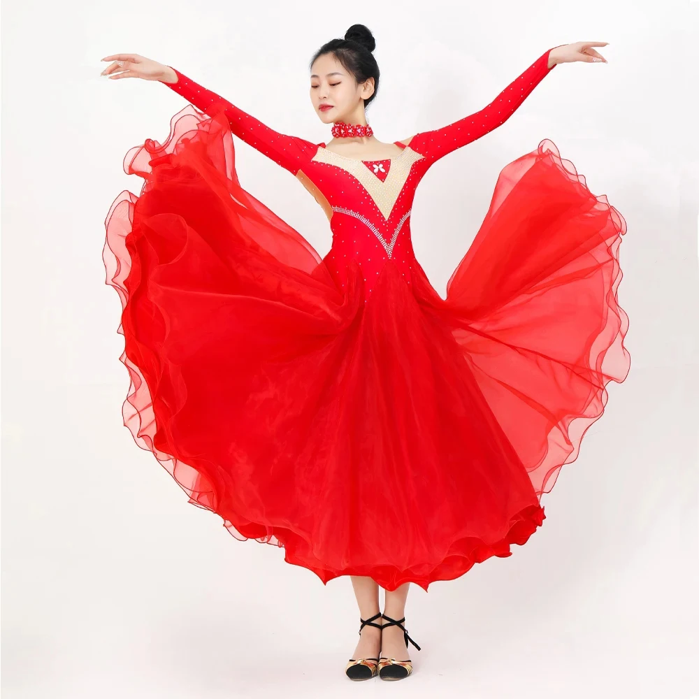 Modern Competition Dress Dance Performance Costume Women Match Evening Ballroom Practice Wear Waltz 2025 Girl Outfit Adult Urban