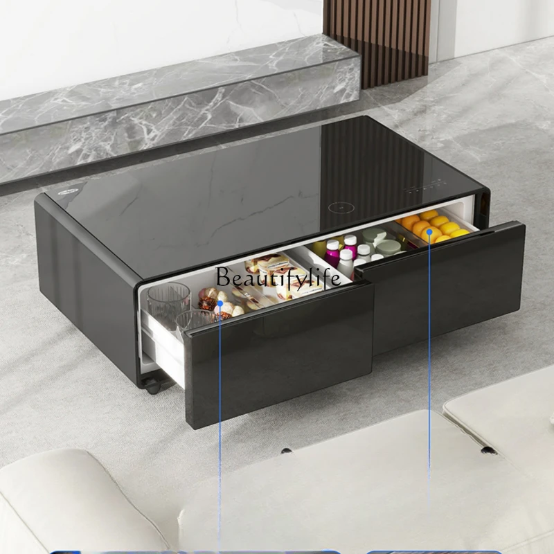 Refrigerator Coffee Table Integrated Light Luxury Modern Multi-Functional Touch Screen High-End Smart Furniture