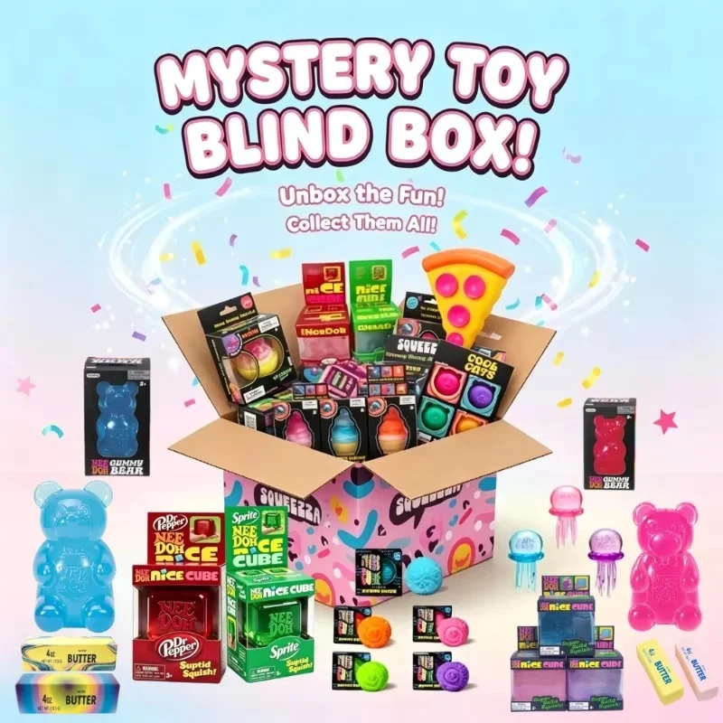 Nouvelle Boîte Mystère 2026 : Adorables Cubes et Squishies Océaniques, Jouets à Presser Surprise Aléatoires, 1 Pièce Garantie, Ensemble de Jouets Anti-Stress Porte-Bonheur