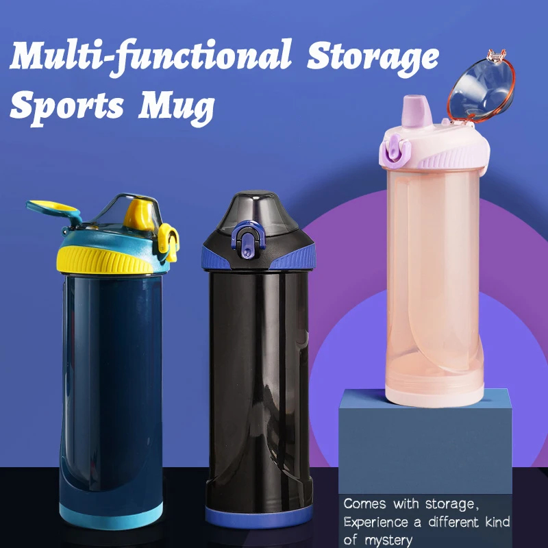 Portable 480ml Hidden Mobile Phone Bottle Outdoor Sport Fitness Water Cup With Secret Compartment Safe Hiding Pill Organizer Box