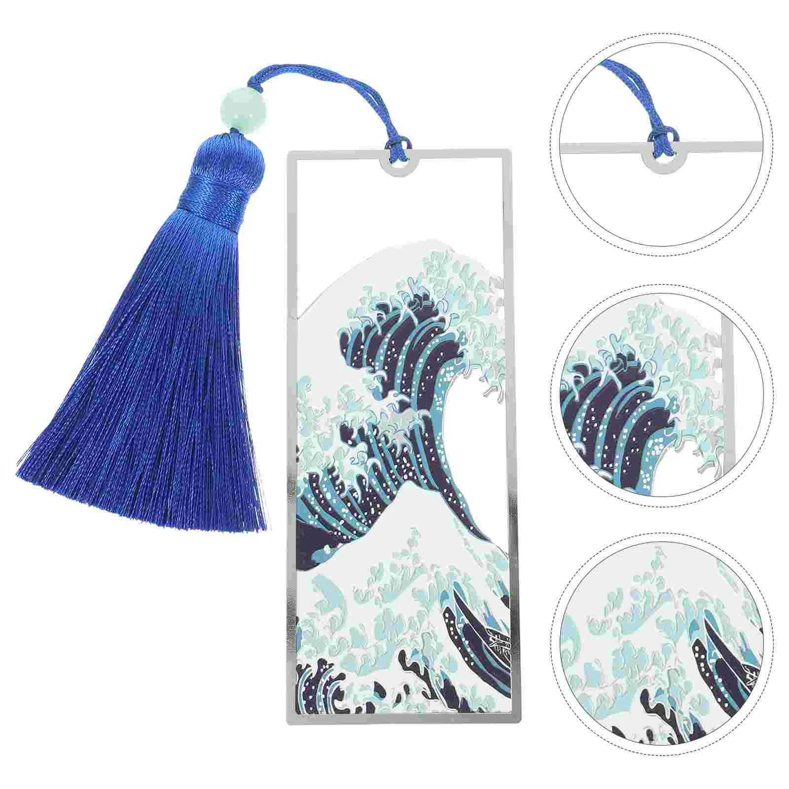 

Decorative Bookmark Gift Bookmarks Graduation Present Decorate Unique Sea Wave Student