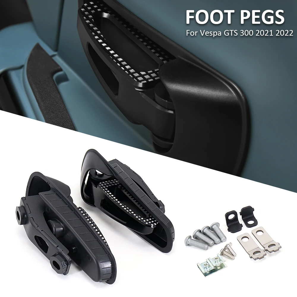 

New Motorcycle Rear pedal foot stand Folding footrest passenger foot peg For Vespa GTS 300 GTS300 gts300 gts 300 2021 2022