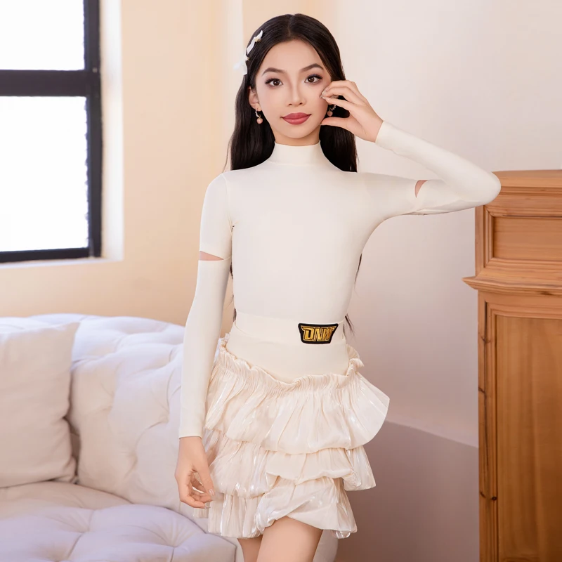 

Модные костюмы для бальных танцев для девочек, детская одежда для латинских танцев, румба, детские тренировочные костюмы для латинских танцев, румба, SL14579