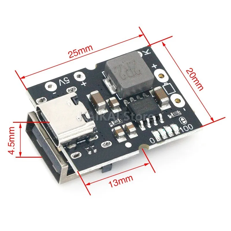 Przetwornik doładowania USB typu C 5V 2A moduł zasilania ładowanie baterii litowej płyta ochronna wyświetlacz LED USB do DIY ładowarka