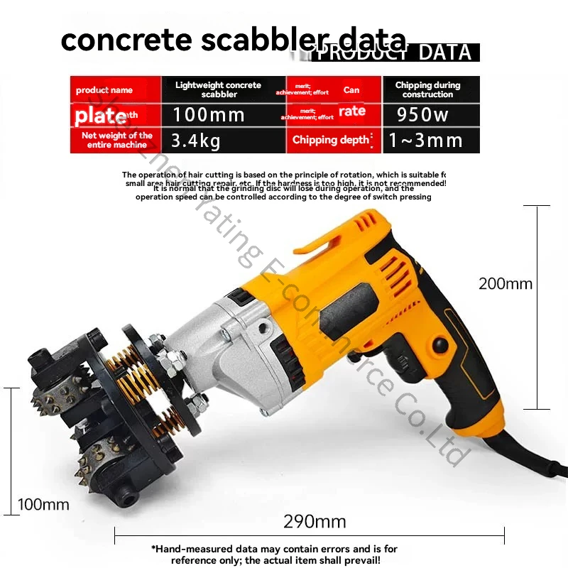 Concrete Chipping Machine Electric Hand-held Chipping Machine Wall Bridge Hemp Alloy Chipping Alloy Flower Hammer Artifact