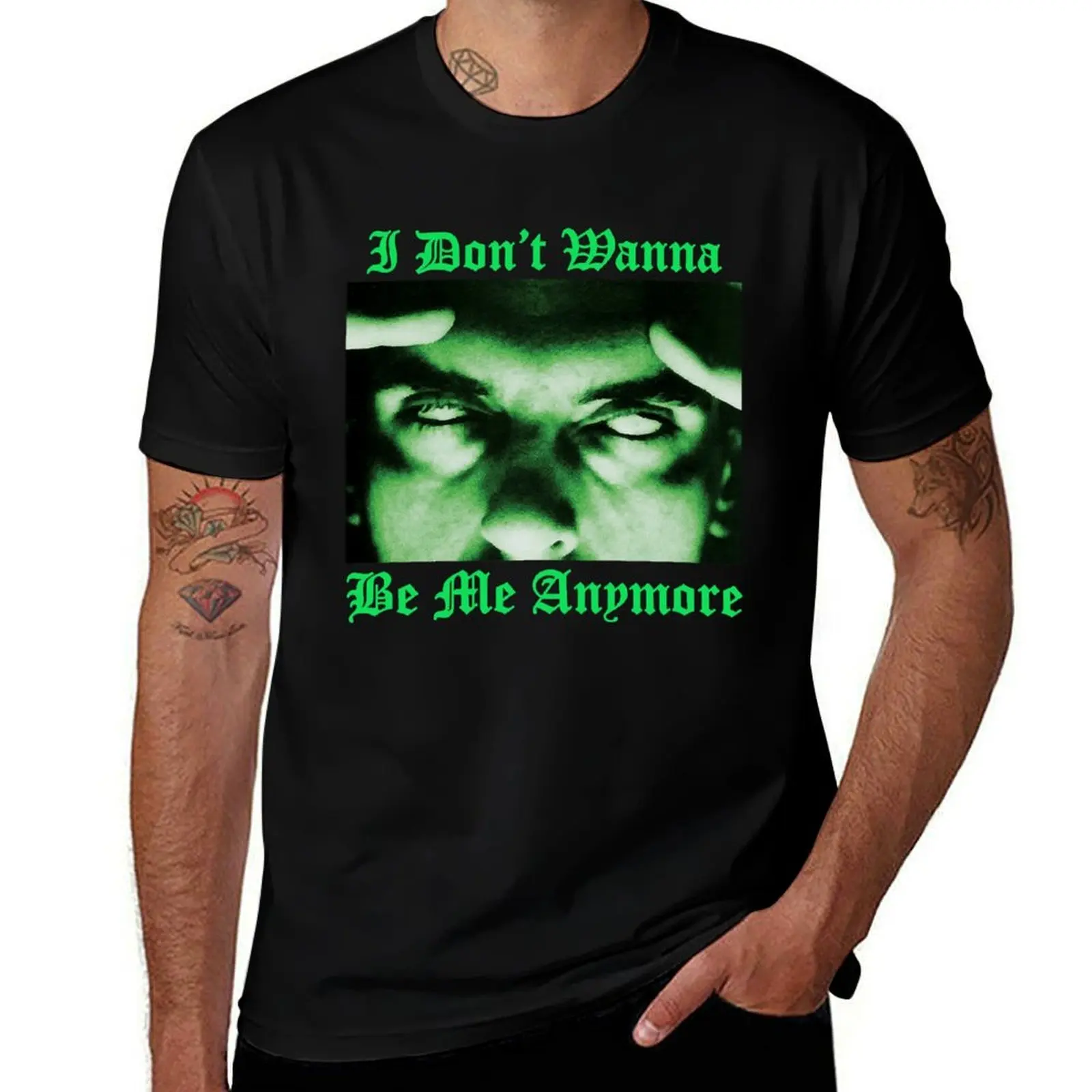 

man Light graphic man version Anymore I Don't Me tshirt t T-Shirt Wanna shirt Be Green Vintage Singer