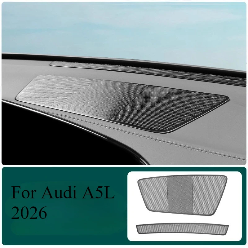 

For Audi A5L 2026 Stainless Steel Speaker Grilles & Air Vent Covers | Dashboard & Center Console Protective Trim