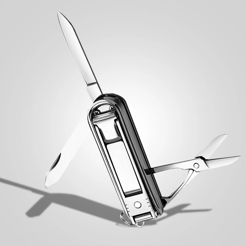 

4 в 1, складные кусачки для ногтей, ножницы, маникюрные кусачки для ногтей, машинка для стрижки ногтей из нержавеющей стали, кусачки для ногтей, многофункциональные инструменты