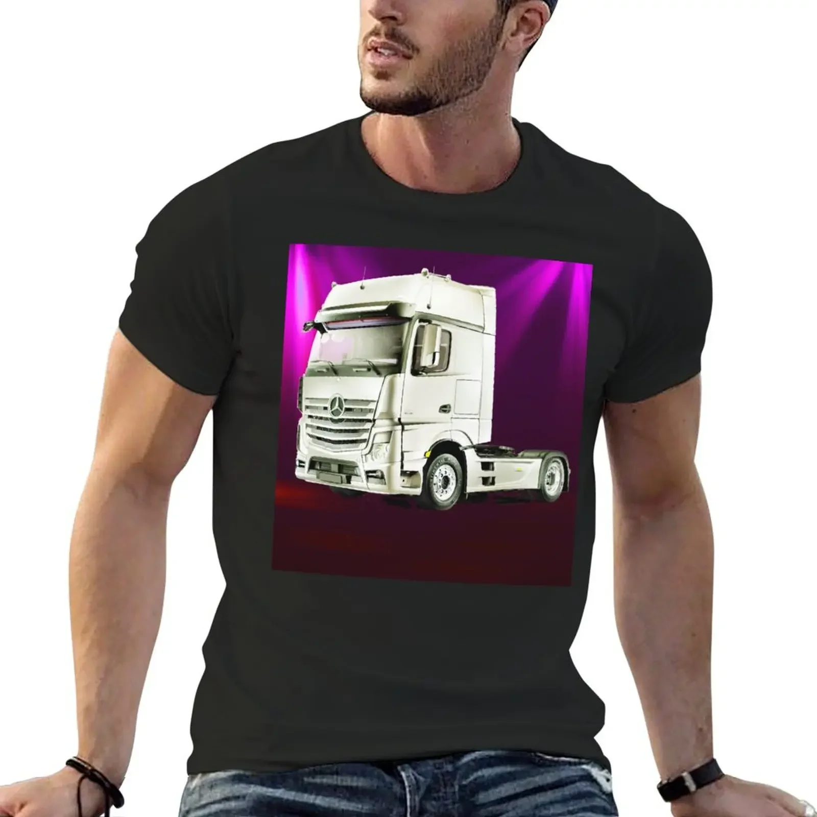 Actros Truck trucking design T-Shirt tops basketball graphic tees tees mens designer t shirt