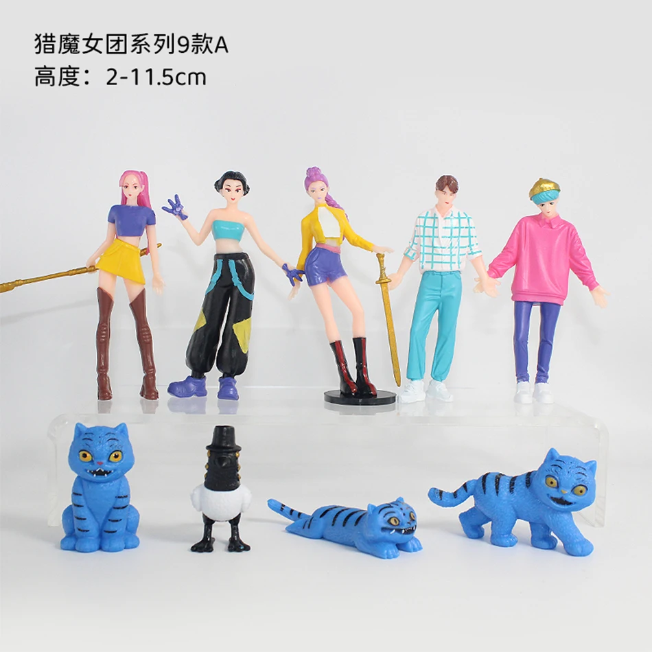 2025 Kpop شيطان الصيادين أنيمي الشكل اللعب لطيف بولي كلوريد الفينيل المنقولة المفاصل عمل نموذج لجسم دمى الاطفال عيد ميلاد الديكور لعبة الهدايا