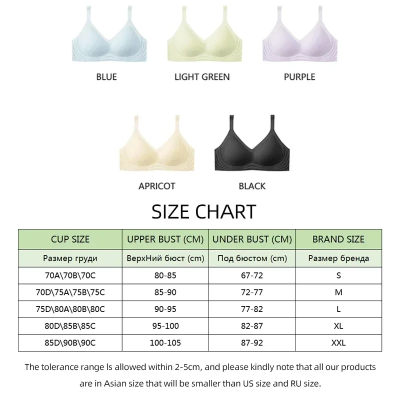 SUJIIN Draadloze Push-Up Anti-verslapping Bh voor Vrouwen Smoothing Comfort Bh Gewatteerde Zomer Dunne Koeling Naadloze Bralette MX159A