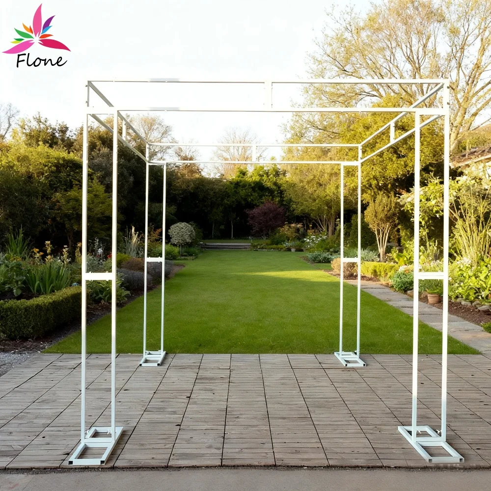 

Square Shaped Metal Pavilion Stand Iron Bracket for Wedding Background Decoration Mariage Frame Party Flower Arch Decor