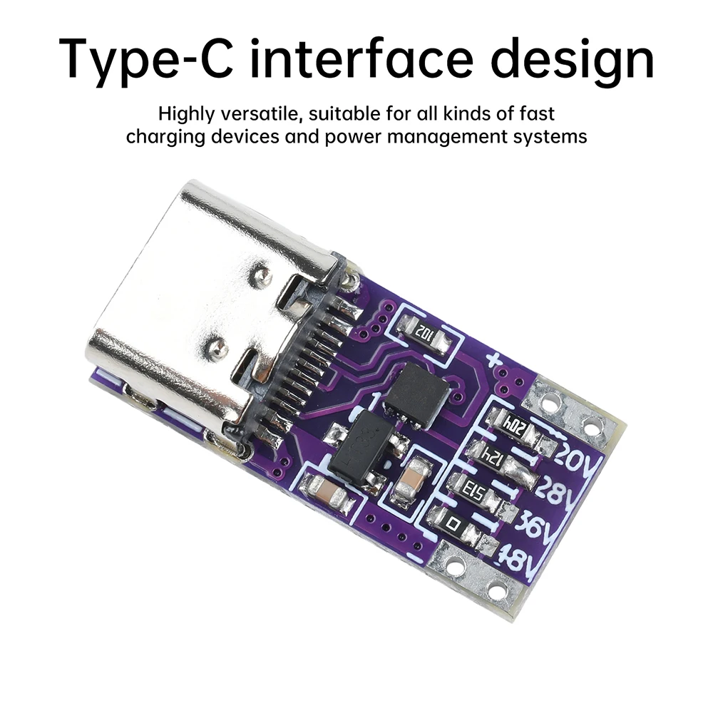 PD3.0 PD3.1 QC3.0 Deceiver Fast Charging Module DC 5/9/12/15/20/28/36/48V Voltage Trigger PD to DC Type C Interface