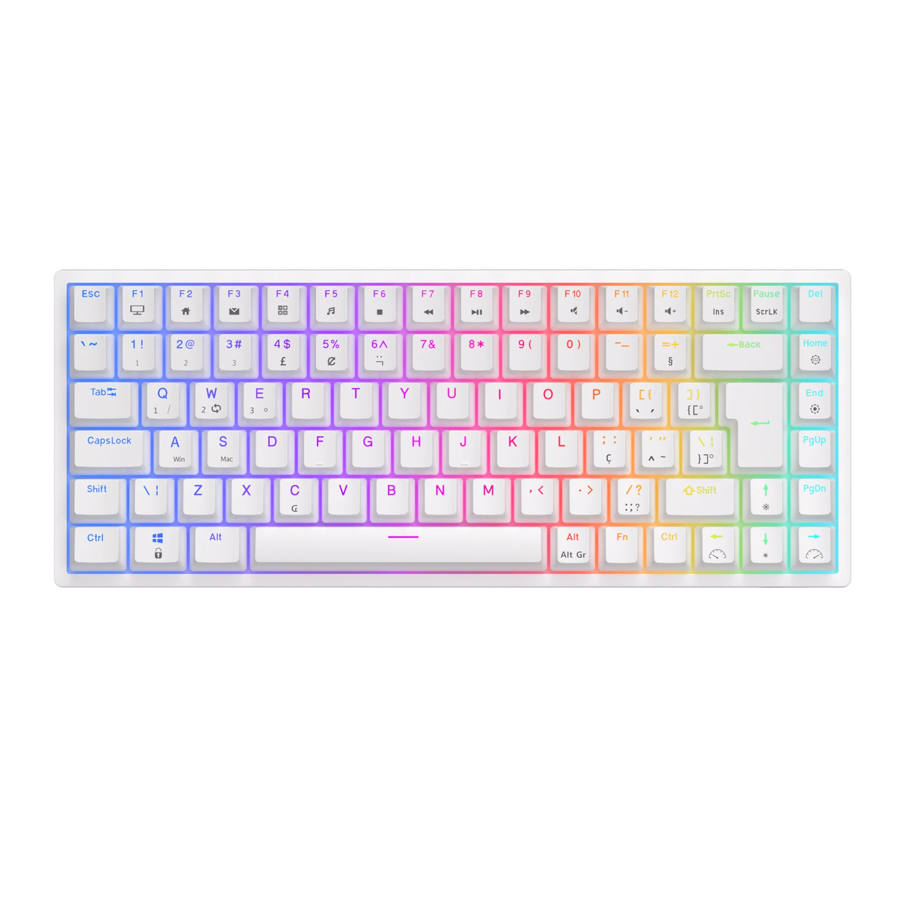 RK84 RK ROYAL KLUDGE Brazilian Wireless Gamer Keyboard Tri-mode