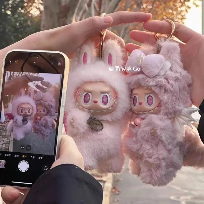 

Labubu 10 см комплект одежды на тему ангела — хлопковая кукла 1-го/3-го/3,0 поколения, полная одежда с обувью и шапкой