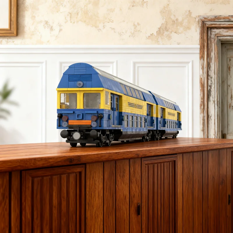 

2692pcs MOC Double Deck Car 2 Optimized For R40 Train Model Building Blocks Construction Christmas Gifts Toy Creative DIY Idea