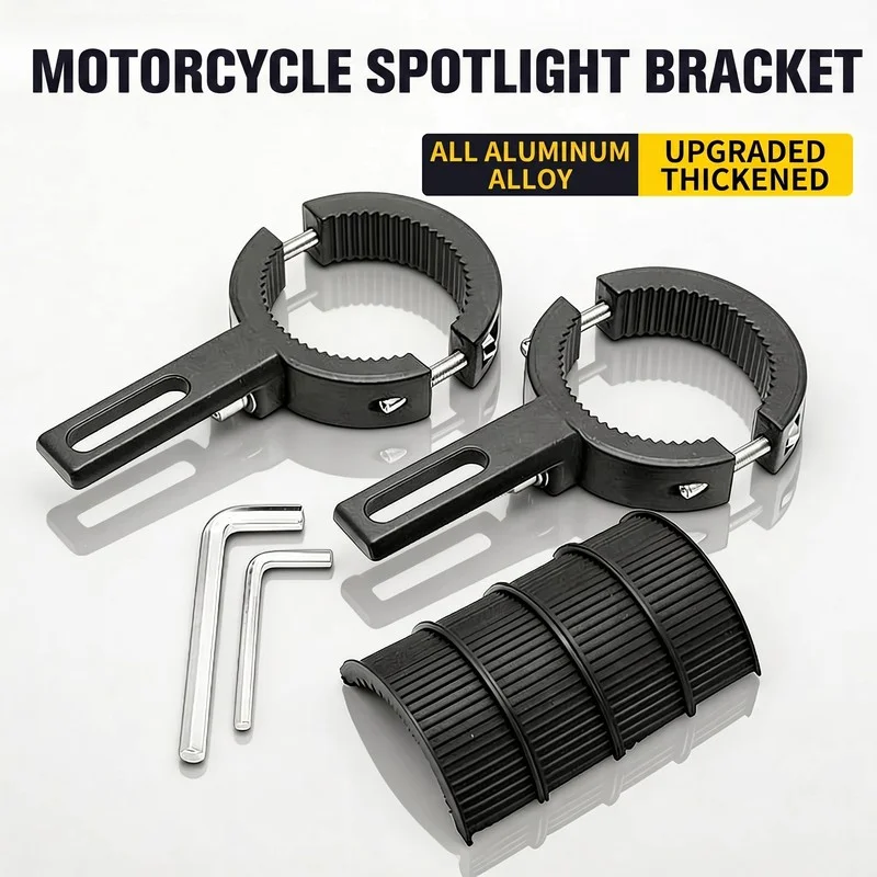Motorcycle Front Fork Bracket Clamp Fixation Auxiliary Led Lights Bracket Spotlight Headlight Fog Driving Lights Bracket Bike