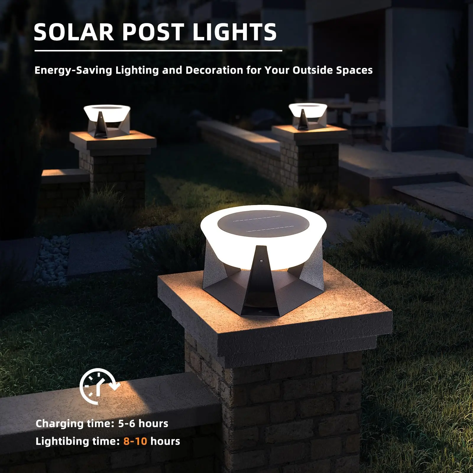 Moderne Solar Post Light IP65 Outdoor Kolomlamp Pijlerlicht Voor Tuin Patio Hek Cap Dek Platte Oppervlak Decora