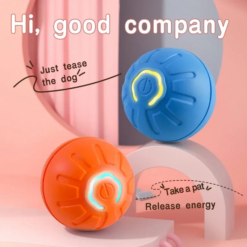 

2024 Puppy Games Toys Auto Rolling Ball Electric Dog Toys for Small Cat Funny Self-moving Pet Indoor Interactive