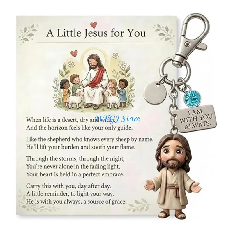 37JE Support Message Charm Accessory with Clip Faith Themed for Regular Carry Use