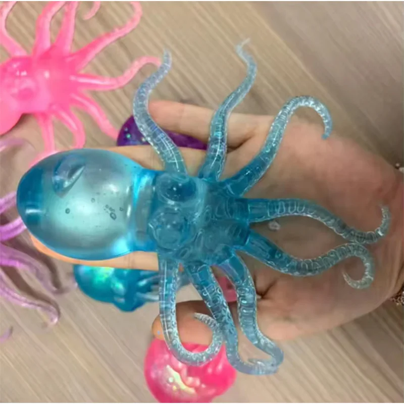 Squishy Jellyfish Octopus Toy Maltose Bead Filled Squeeze Toy Vent Stress Toy for Adults Party Favor Gift