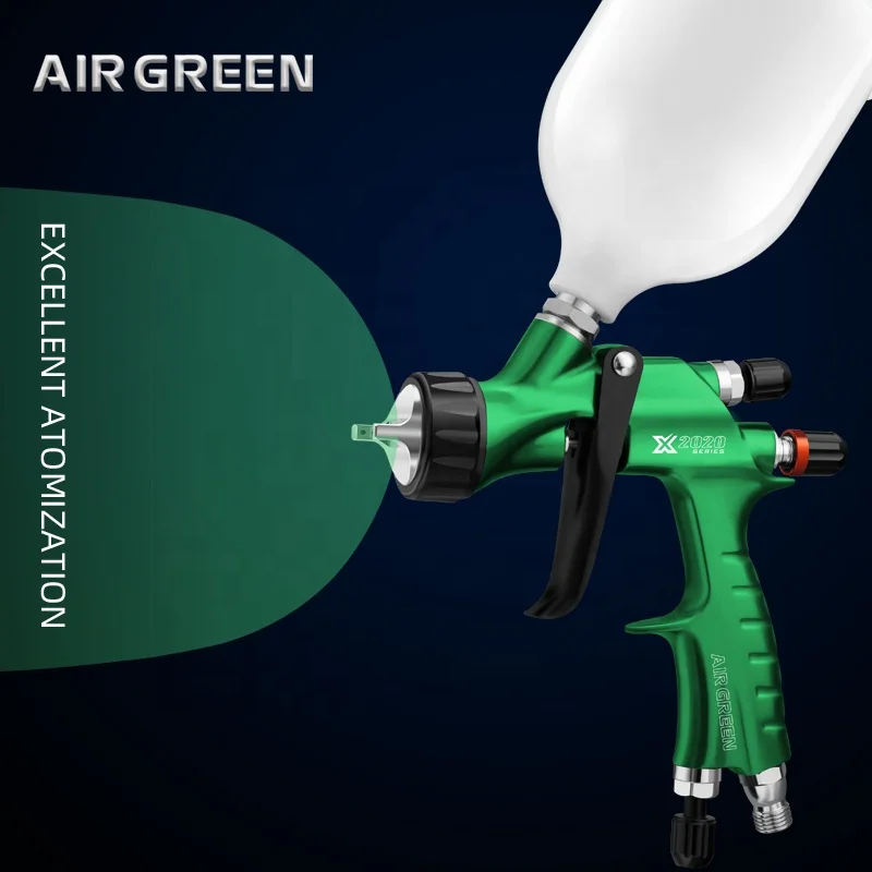 AIR GREEN Spray Gun Paint hvlp X-2020 lvmp Clear Coats 1.3mm Manufacturer Car Painting Professional Automotive Tool