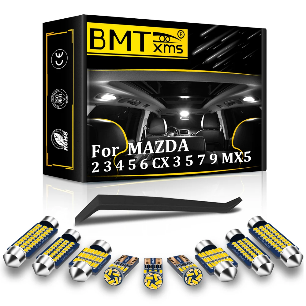 BMTxms Car Interior LED Light Canbus For Mazda 2 3 5 6 CX3 CX5 CX7 CX9 MX5 NB NC ND Accessories 1998 2008 2009 2016 2018-2021