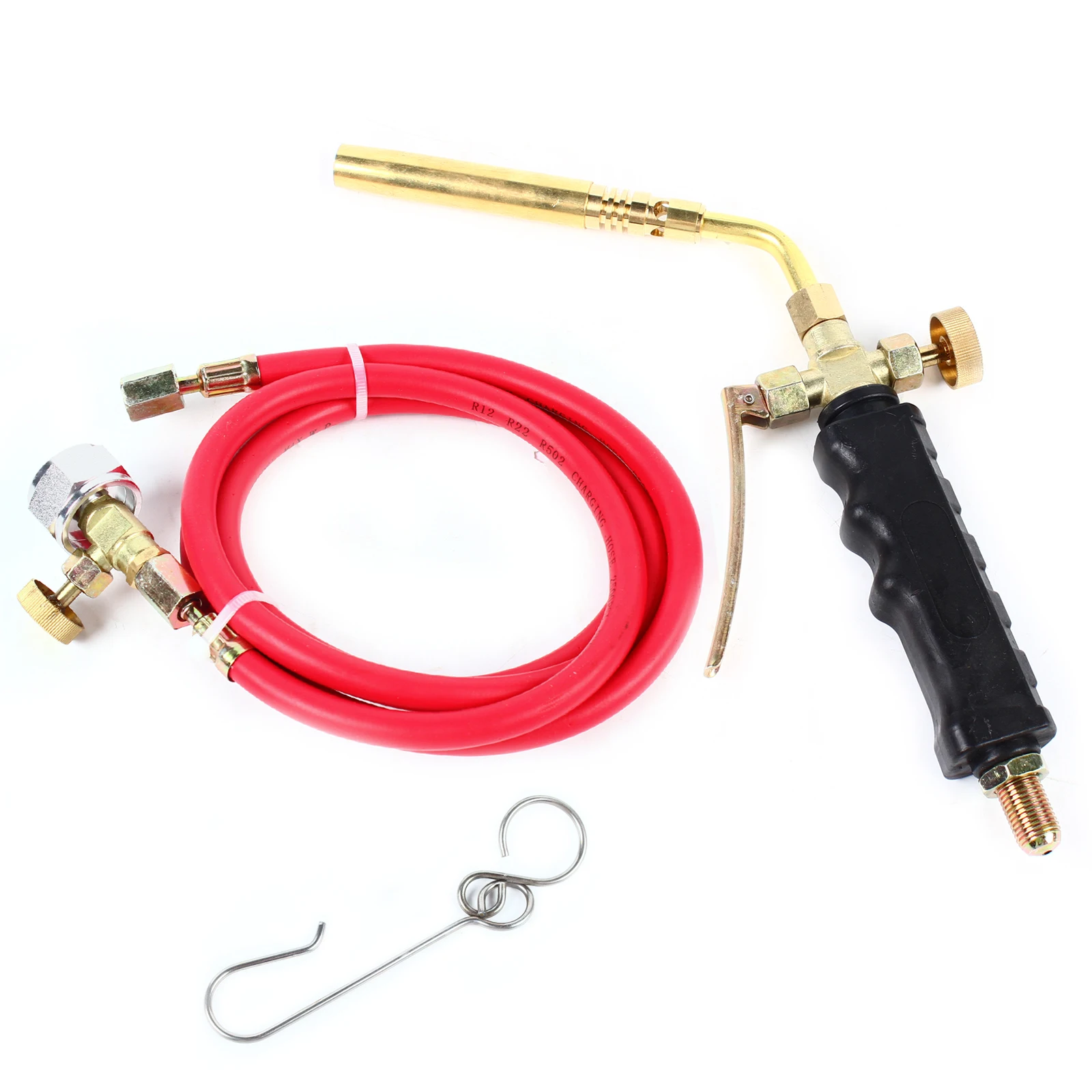 Professional Brass Torch with 1.6M Hose for Brazing and Welding - Adjustable Flame Control and Insulated Ergonomic Handle