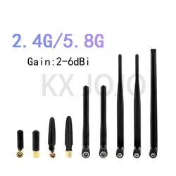 Wifi Antenna 2.4G/5.8GHz 3dBi/6dBi Omni with RF/RP SMA Male 1PC Plug for Wireless Router Wholesale Price WIFI