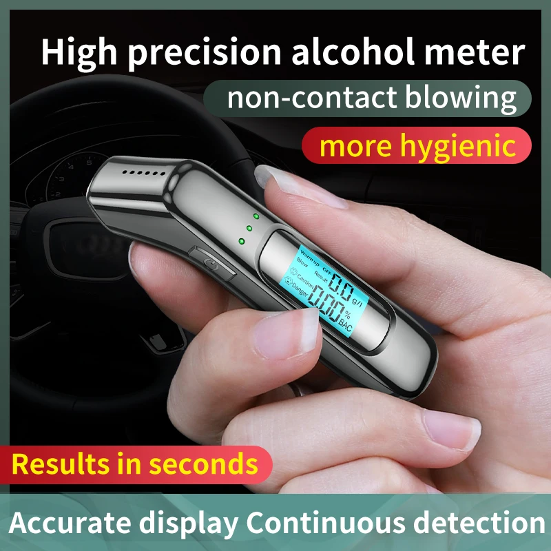 Non-Contact Automobiles Alcohol Tester Portable Blow Detector Traffic Alcohol Tester Vehicle High Precision Measuring Instrument