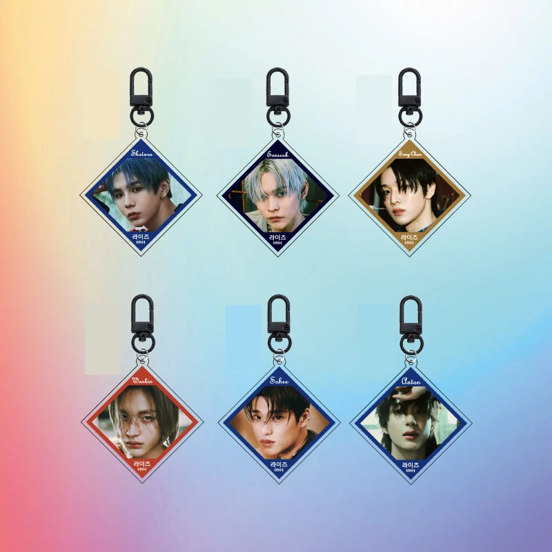 KPOP RIIZE Fashion Keyring SHOTARO EUNSEOK SUNGCHAN WONBIN SOHEE ANTON Acrylic Figure Keychain Backpack Accessories Fans Gift