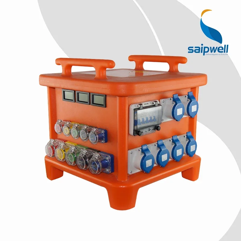 

Saipwell Custom Made Heavy-duty Rubber Enclosure Mobile Power Distribution Box for Stage & Studio Equipment