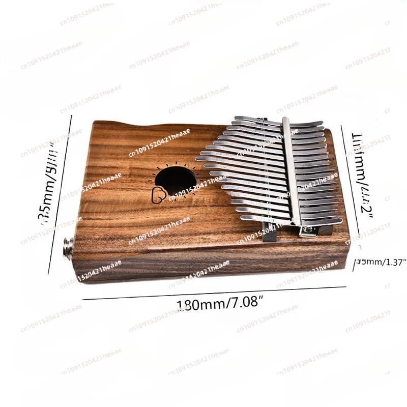 Suitable for 17-tone electric box thumb piano  leaflet acacia kalimba finger  free bag + audio cable